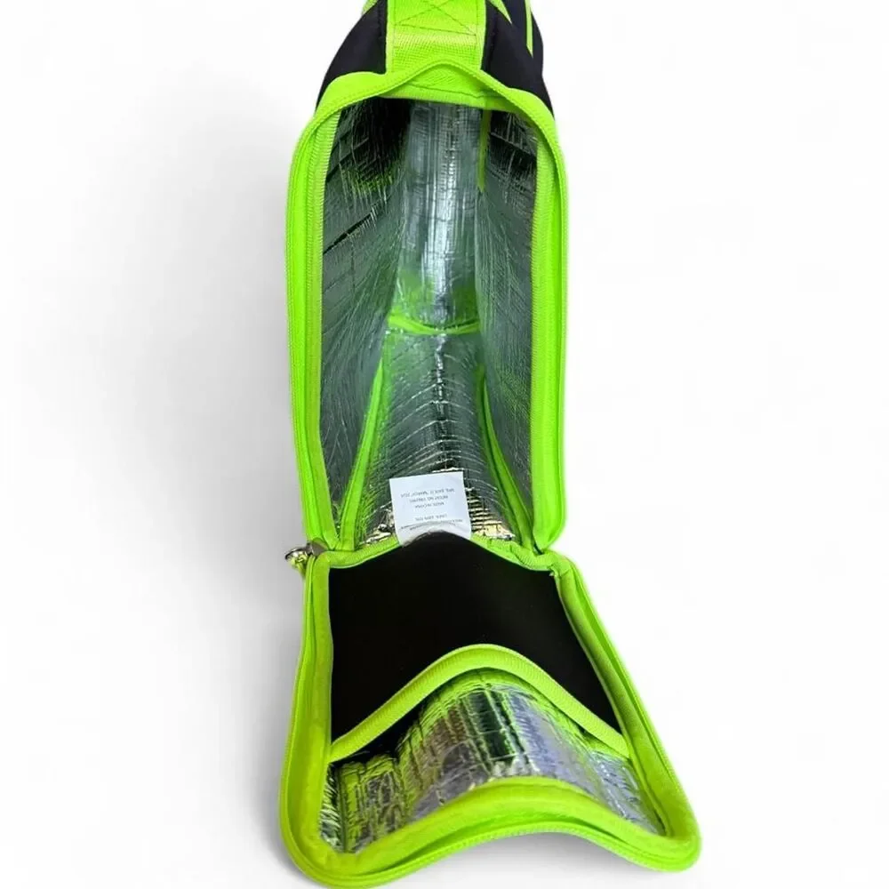 Kanga ULINE Iceless Cooler Bag Black Neon Green Insulated